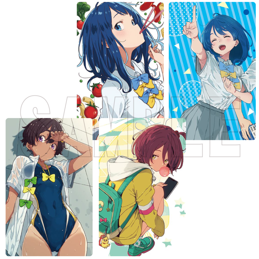 購買《敗北女角太多了!》漫畫、小說、精品系列任一,即贈「特典卡」一張,共4款隨機贈。