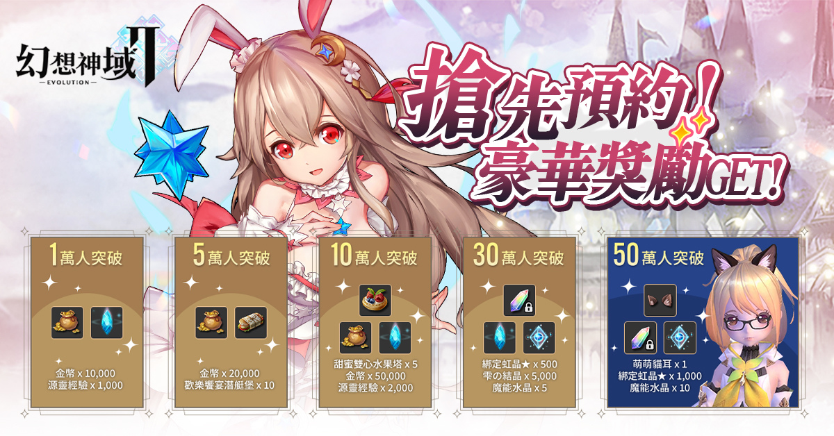 傳奇網路手機遊戲《幻想神域2 -  Evolution》公布，今日展開事前登入活動