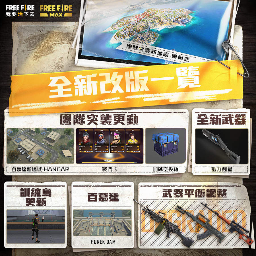 《Free Fire 》x《刺客教條》聯名即將展開！全新改版照亮百慕達搶先登場、新武器與角色全面更新