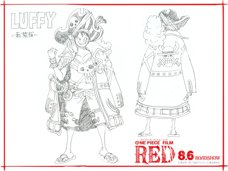 One Piece Film Red 公開草帽海賊團充滿rock風味的戰鬥服設定畫 遊戲基地gamebase