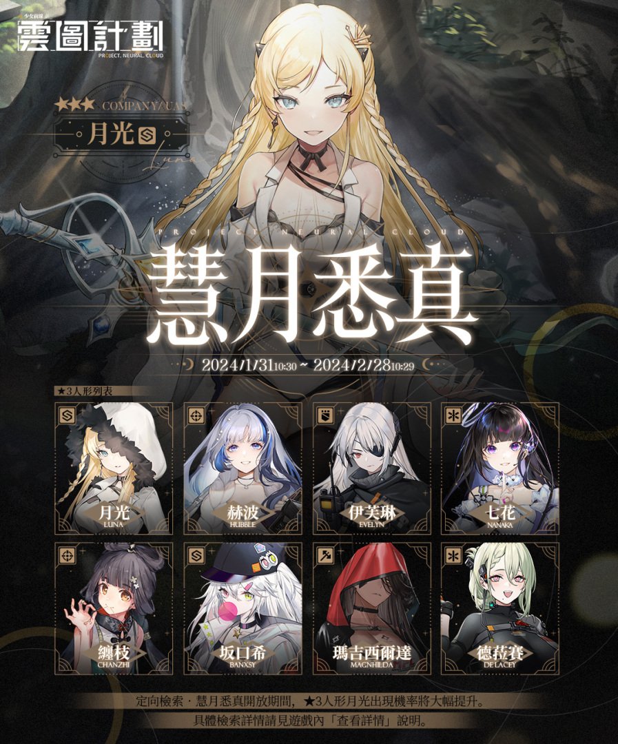 《雲圖計劃》新人形「月光」＆專屬關卡登場！新春活動「迎春鬧園記」即將展開