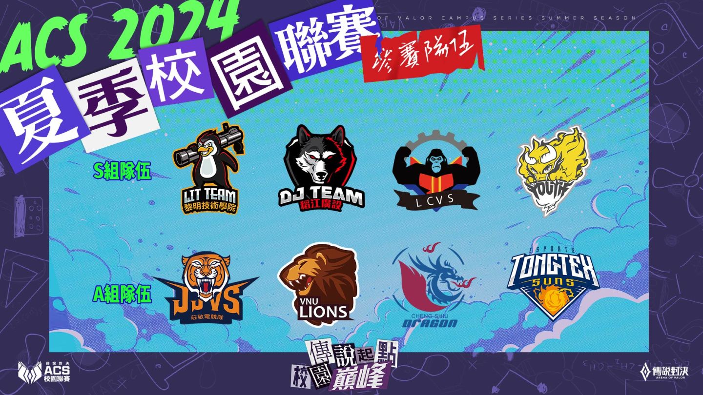 《Garena 傳說對決》ACS 校園聯賽調整全新賽制，八校爭奪 50 萬元總獎金