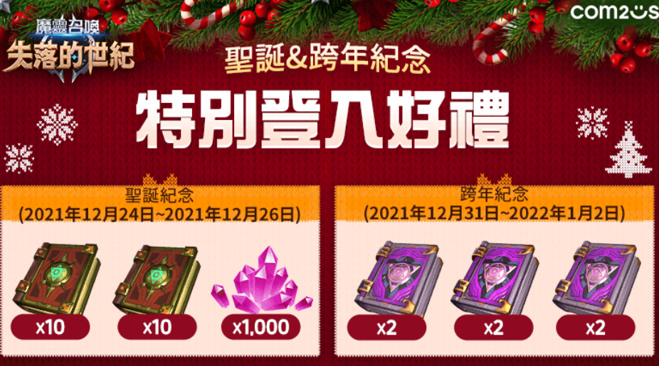 Com2uS旗下多款人氣手遊一同歡慶聖誕節送出豐富驚人好禮！