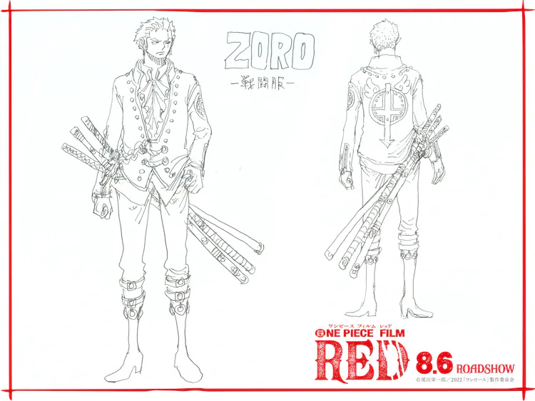 One Piece Film Red 公開草帽海賊團充滿rock風味的戰鬥服設定畫 遊戲基地gamebase