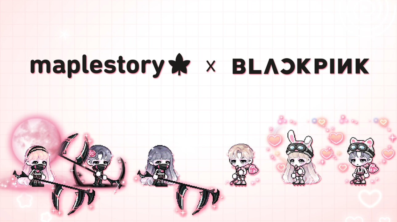 《新楓之谷》X《BLACKPINK》展開聯名合作 推出BLACKPINK參與製作的BLACK與PINK組合包、BLINK美容