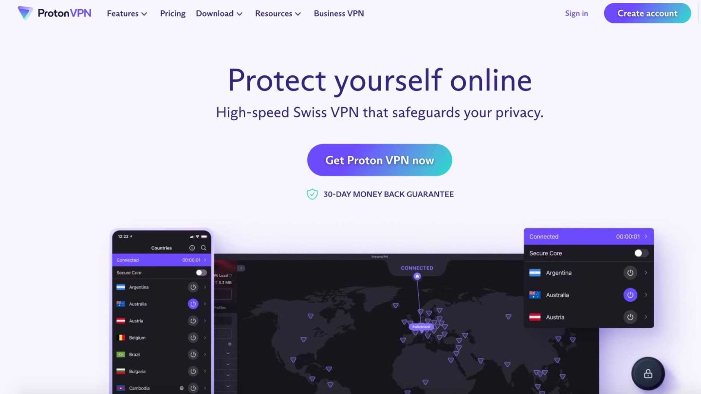 電腦VPN免費軟體推薦 6 ProtonVPN