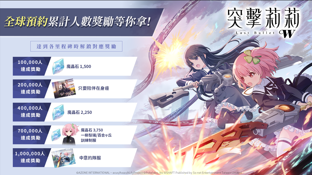 So-net 取得《突擊莉莉 Last Bullet W》國際版獨家發行！事前預約 15 日全球同步開跑