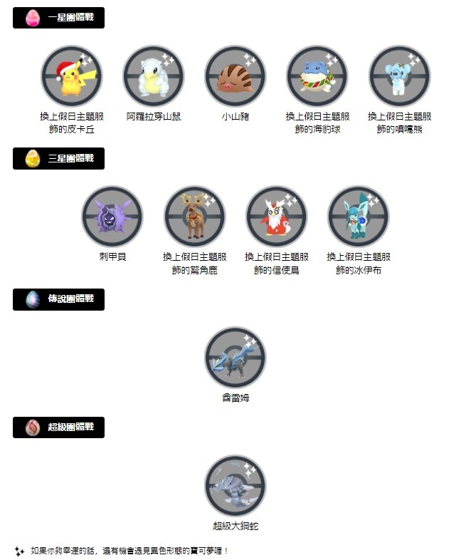 《Pokémon GO》「Holidays」冬季假日活動即將開跑！聖誕扮裝寶可夢＆「冰寶／冰岩怪」首度登場