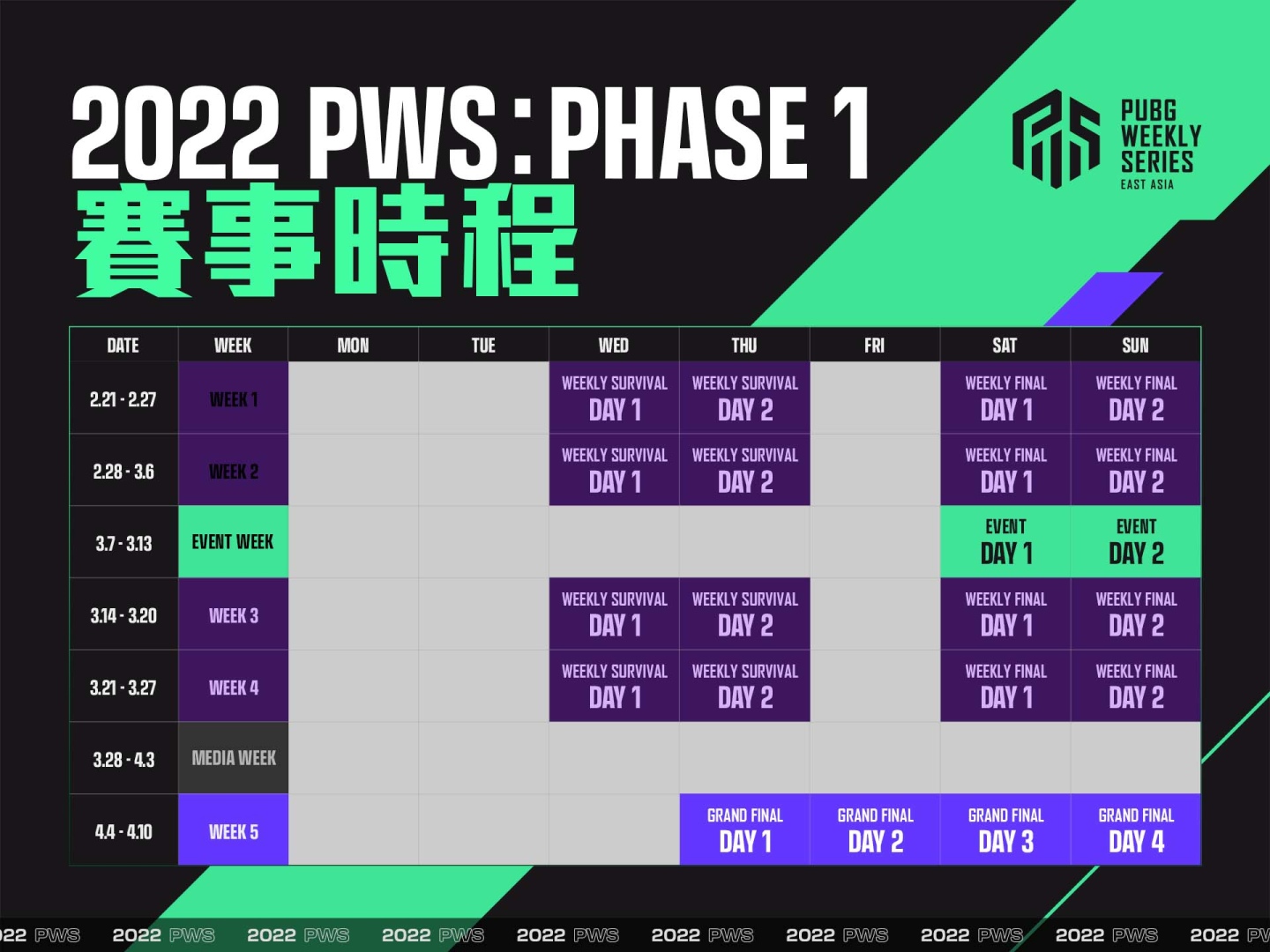 《絕地求生》2022 PWS 東亞聯賽前哨戰今晚開打 16支台港澳隊伍同場較勁，決選出最終晉級隊伍！