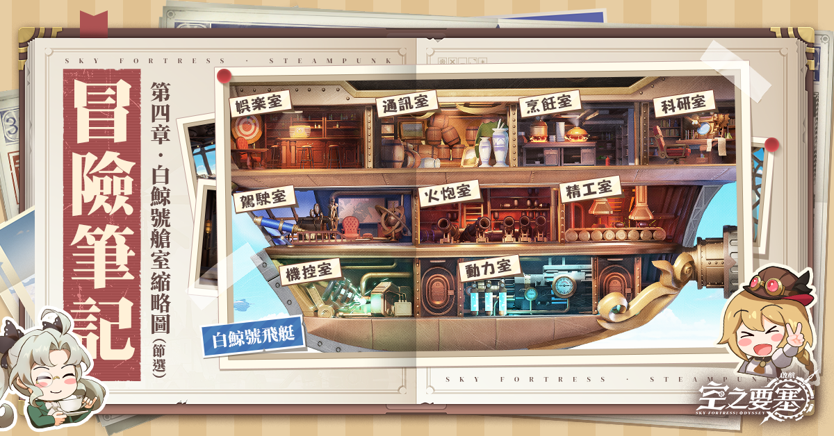 搭乘白鯨號一起冒險吧！蒸汽幻想題材RPG《空之要塞：啟航》事前預約抽雙人機票