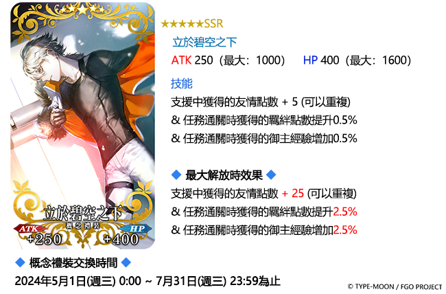 《Fate/Grand Order》繁中版「主線分支 德川迴天迷宮 大奧」開放紀念活動即日開始