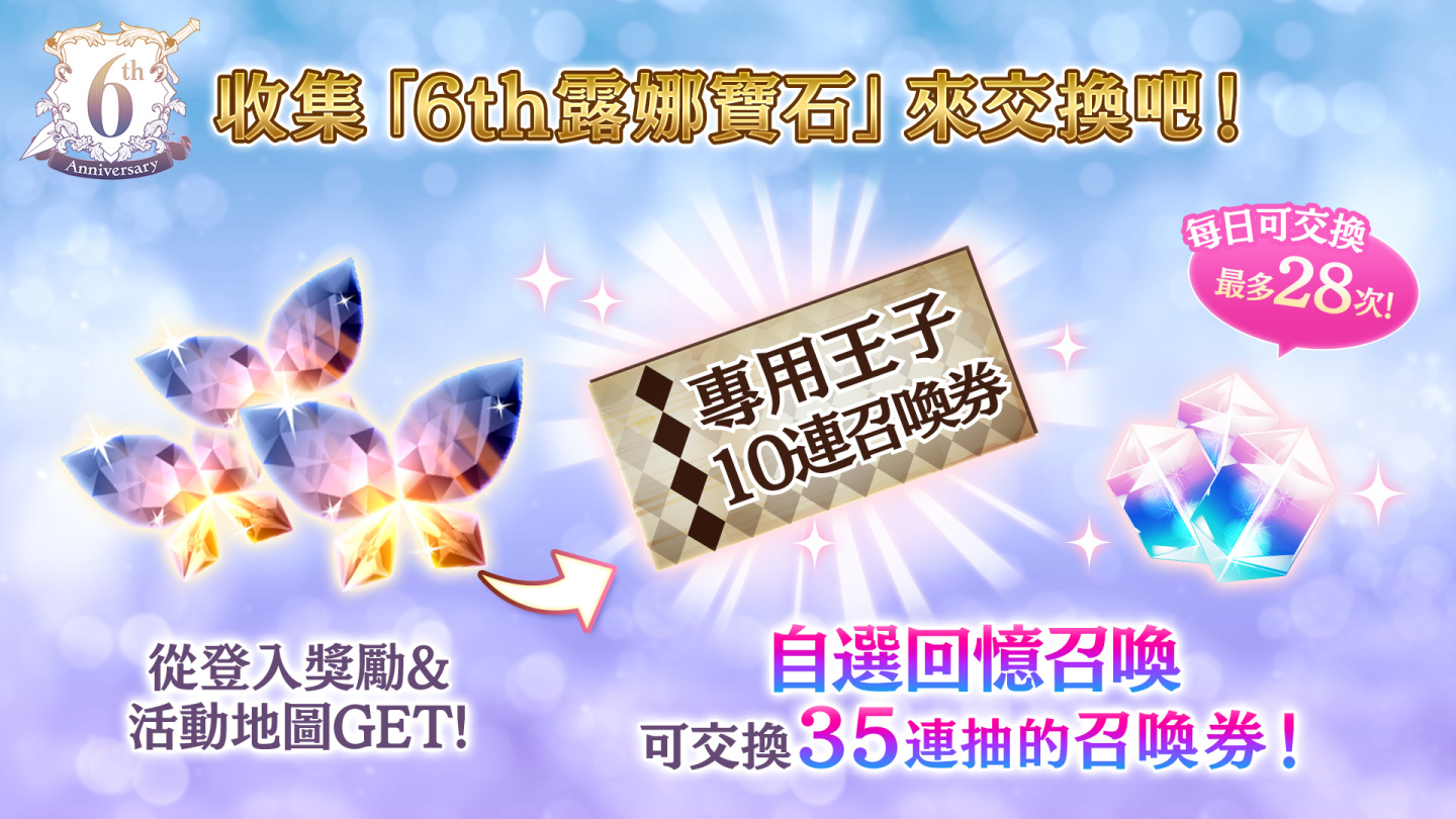 《夢王國與沉睡中的100位王子殿下》開放6周年第二部活動「In the Daybreak」登入即贈★5確定召喚券