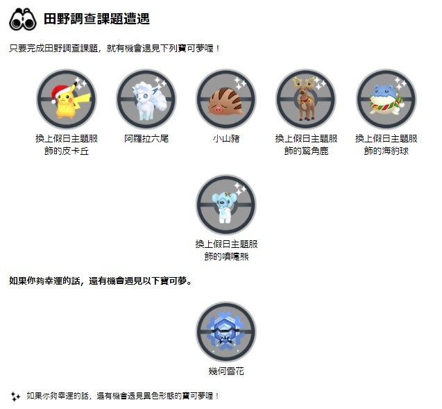 《Pokémon GO》「Holidays」冬季假日活動即將開跑！聖誕扮裝寶可夢＆「冰寶／冰岩怪」首度登場