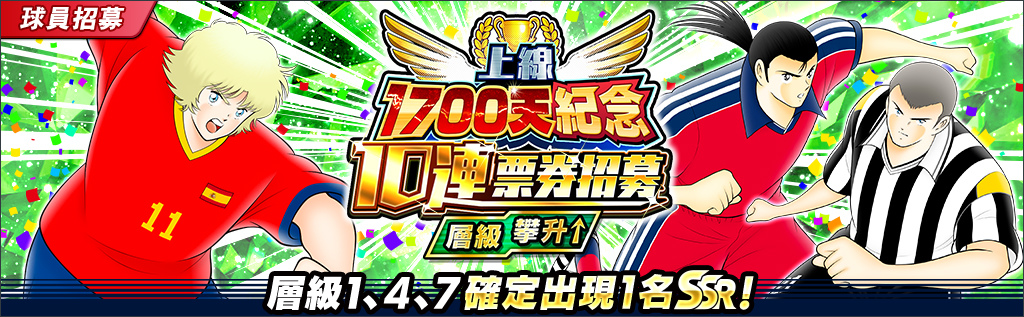 《足球小將翼：夢幻隊伍》導入全新世界賽「分級系統」、推出上線1700日紀念活動
