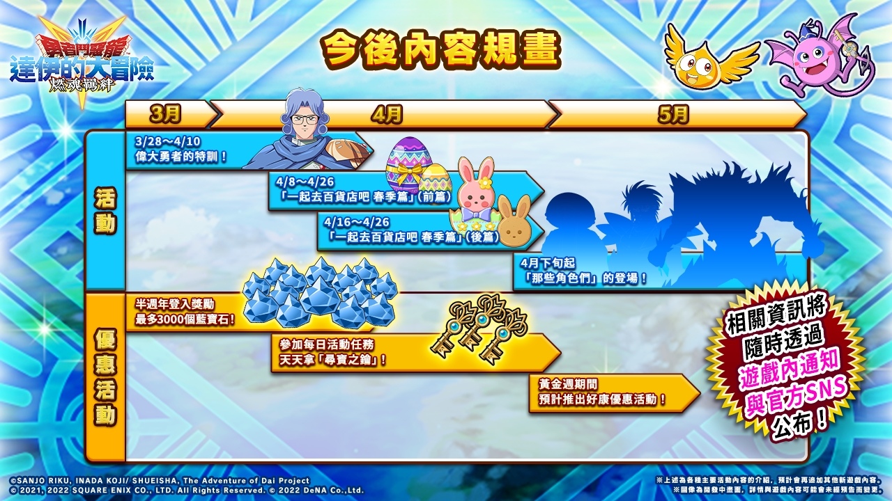 《勇者鬥惡龍 達伊的大冒險 燃魂羈絆》半週年優惠活動實施中