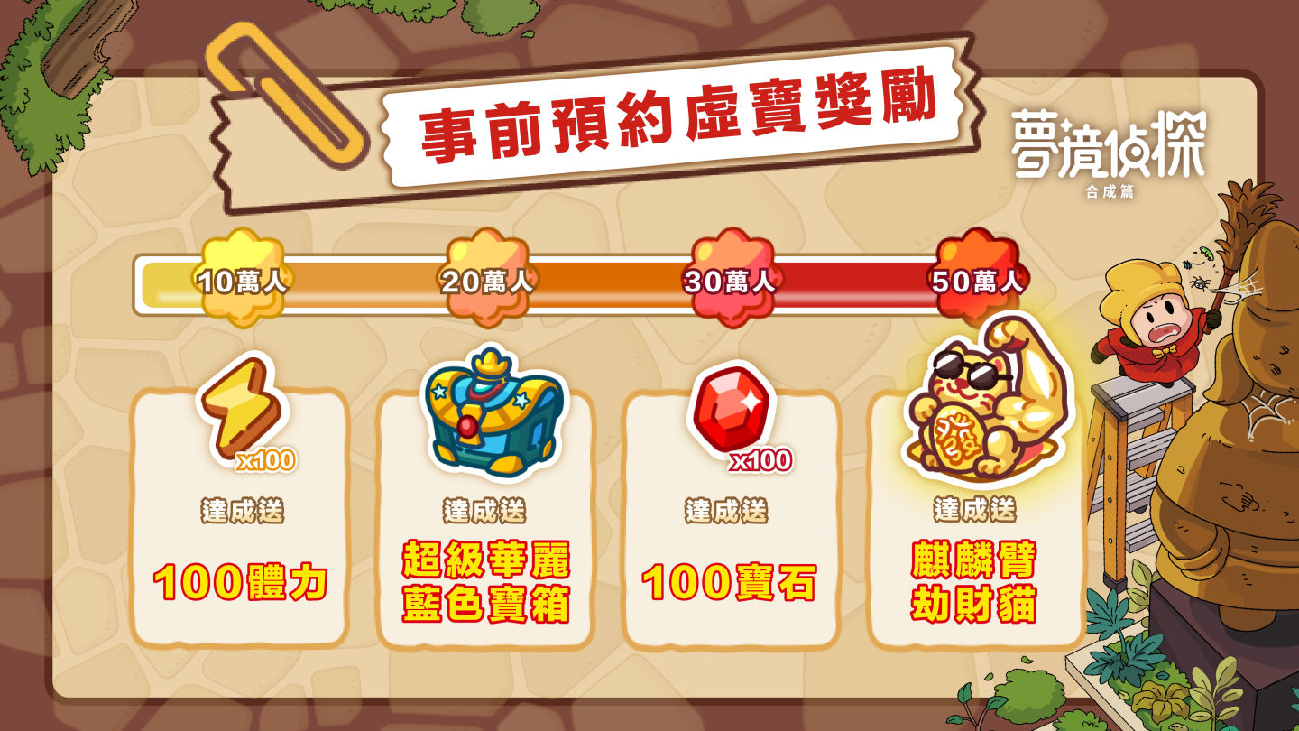 合成玩法休閒解謎遊戲《夢境偵探：合成篇》雙平台事前預約正式開跑