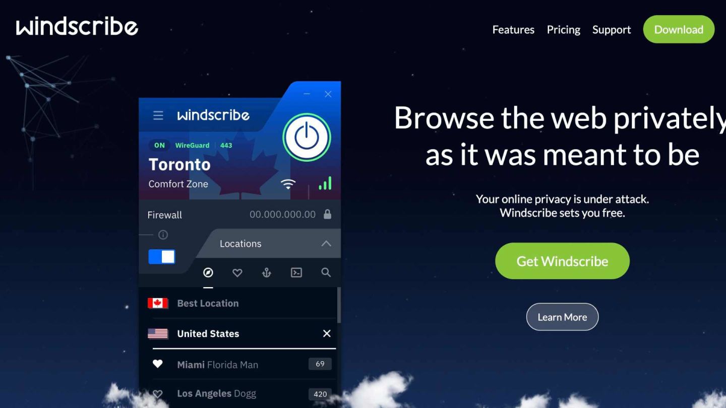 電腦VPN免費軟體推薦 7 Windscribe