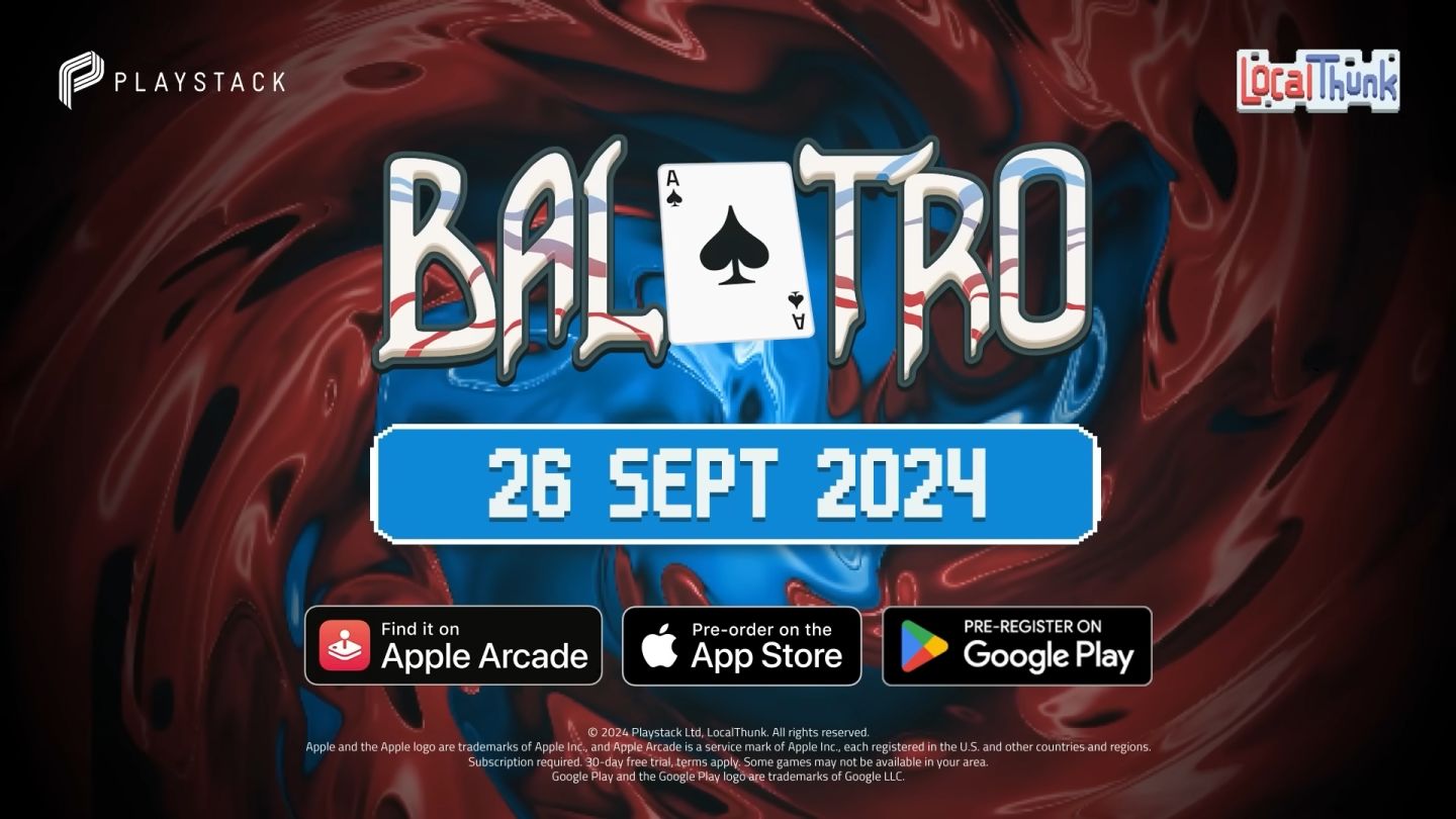 搭配鬼牌組出最強撲克牌型《小丑牌 Balatro》手機版 9/26 即將推出