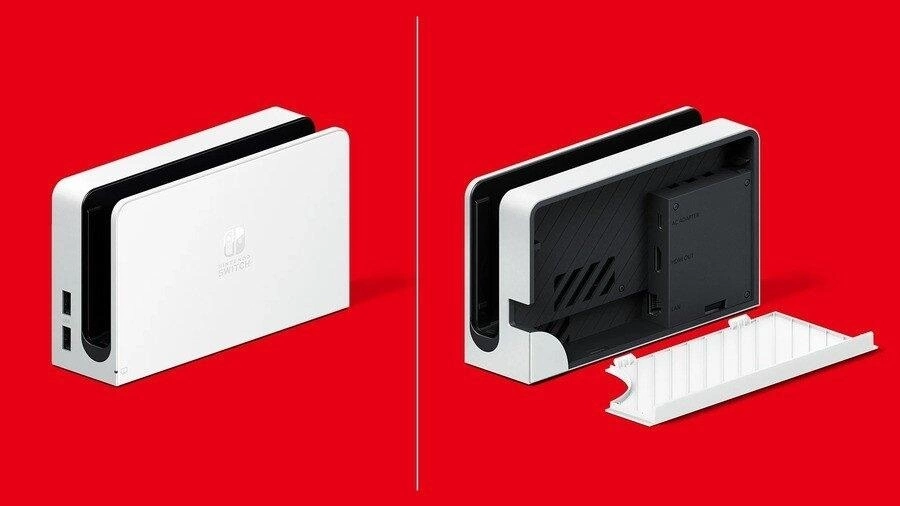 Nintendo Switch OLED 版延用舊有Joy-Con ，新版底座可單買並相容舊版 