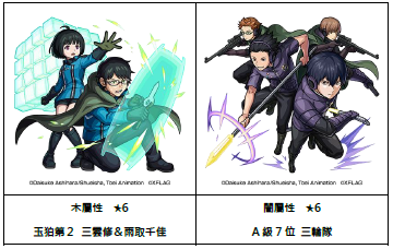 《怪物彈珠》x《境界觸發者》第二彈合作活動即將開跑 人氣角色獸神化・改解禁！