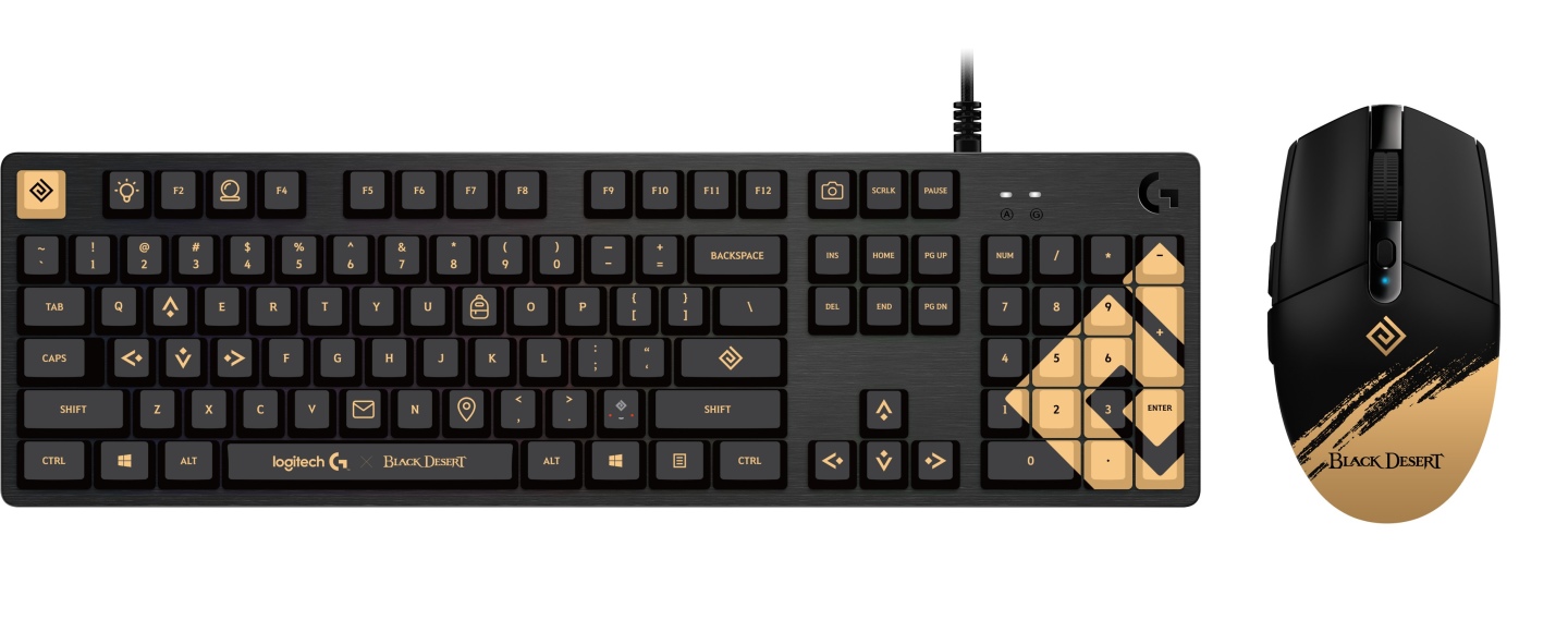 Logitech G 攜手《黑色沙漠》推出聯名機械式電競鍵盤、鍵帽及無線電競滑鼠