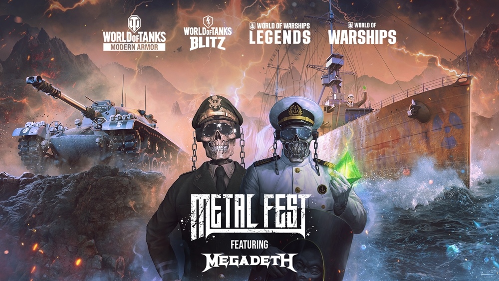《戰車世界》和《戰艦世界》系列遊戲攜手Megadeth麥加帝斯樂團推出「戰遊網金屬節」！