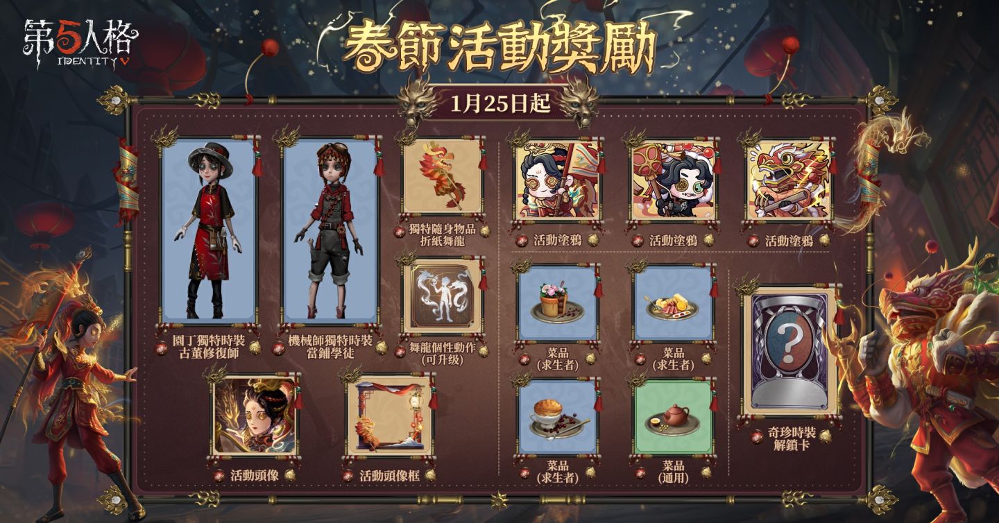 《第五人格》新求生者木偶師正式上線，2024 新春主題活動開放