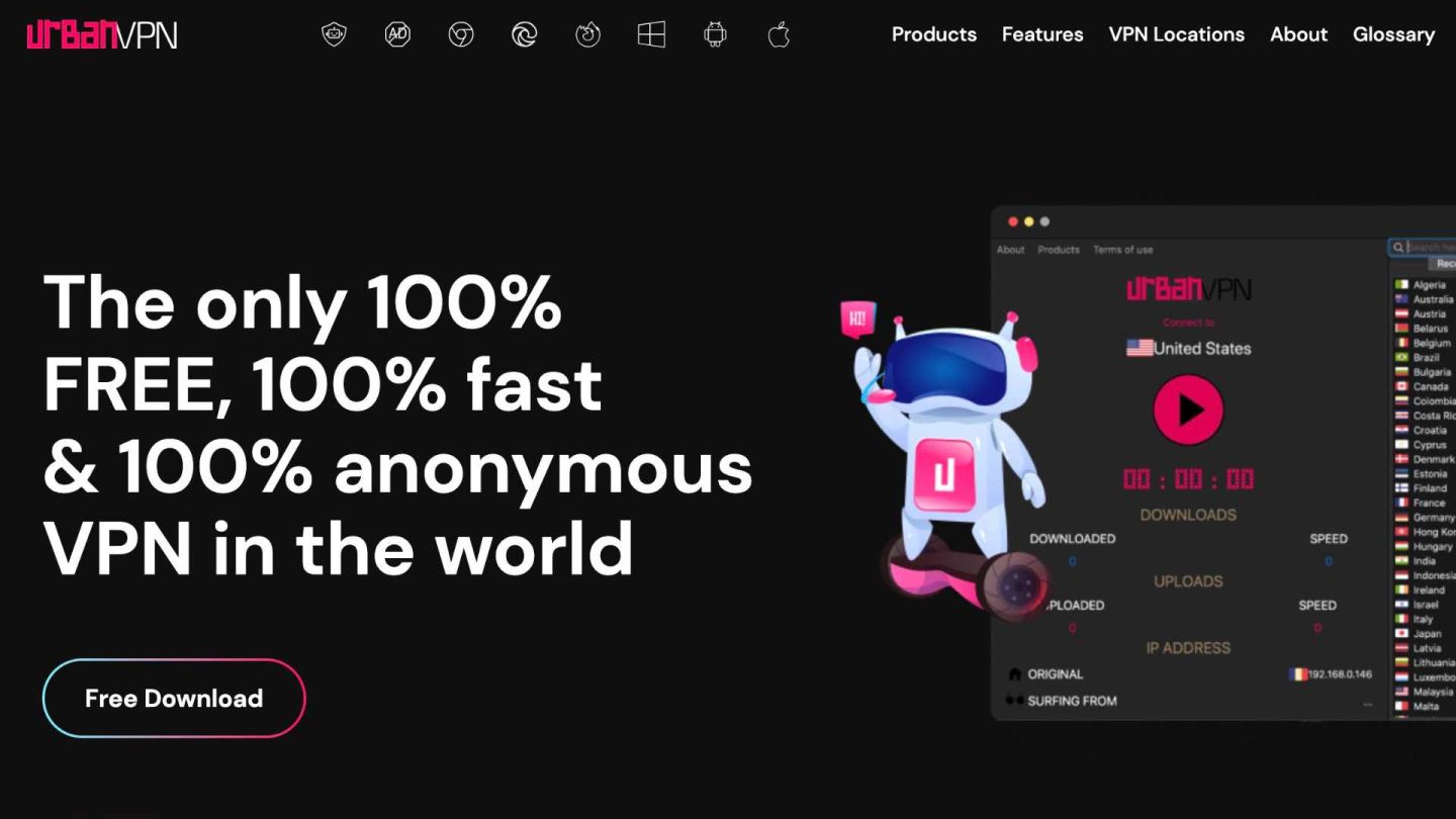 電腦VPN免費軟體推薦 1 Urban VPN