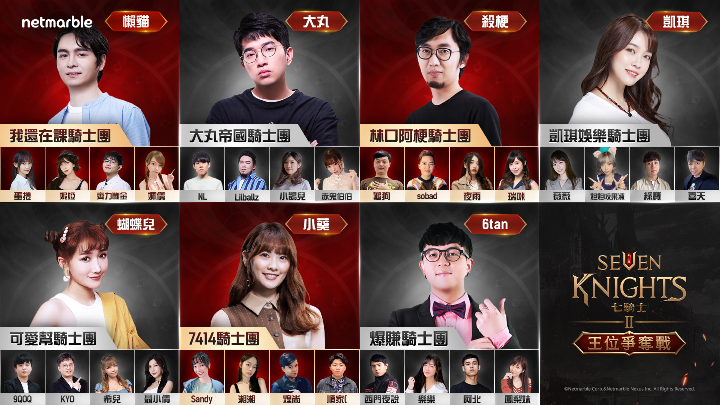 蓄勢待發！《七騎士2》「王位爭奪戰」倒數5天、7支戰隊集結完畢