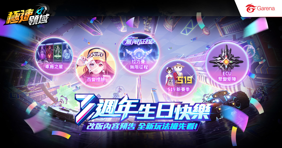 《極速領域》滿滿福利歡慶三週年！全新ECU加成系統及捏臉模式 與玩家共慶新春