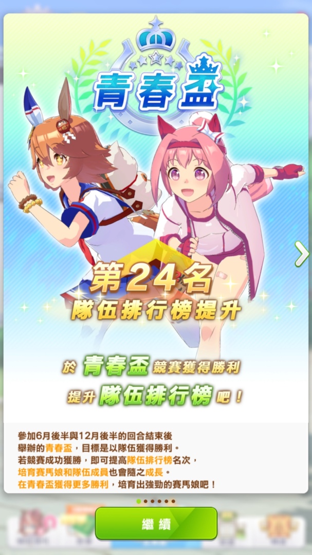 《賽馬娘 Pretty Derby》繁中版半週年慶，新培育劇本「青春盃～閃耀吧，隊伍情誼～」正式登場