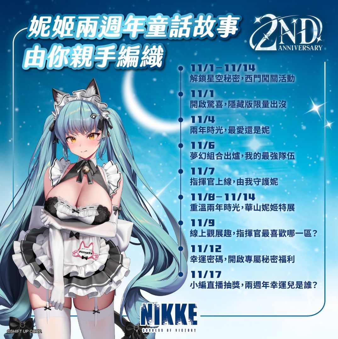 《勝利女神：妮姬》首度兩週年特展邀請指揮官支援前線打卡領好禮