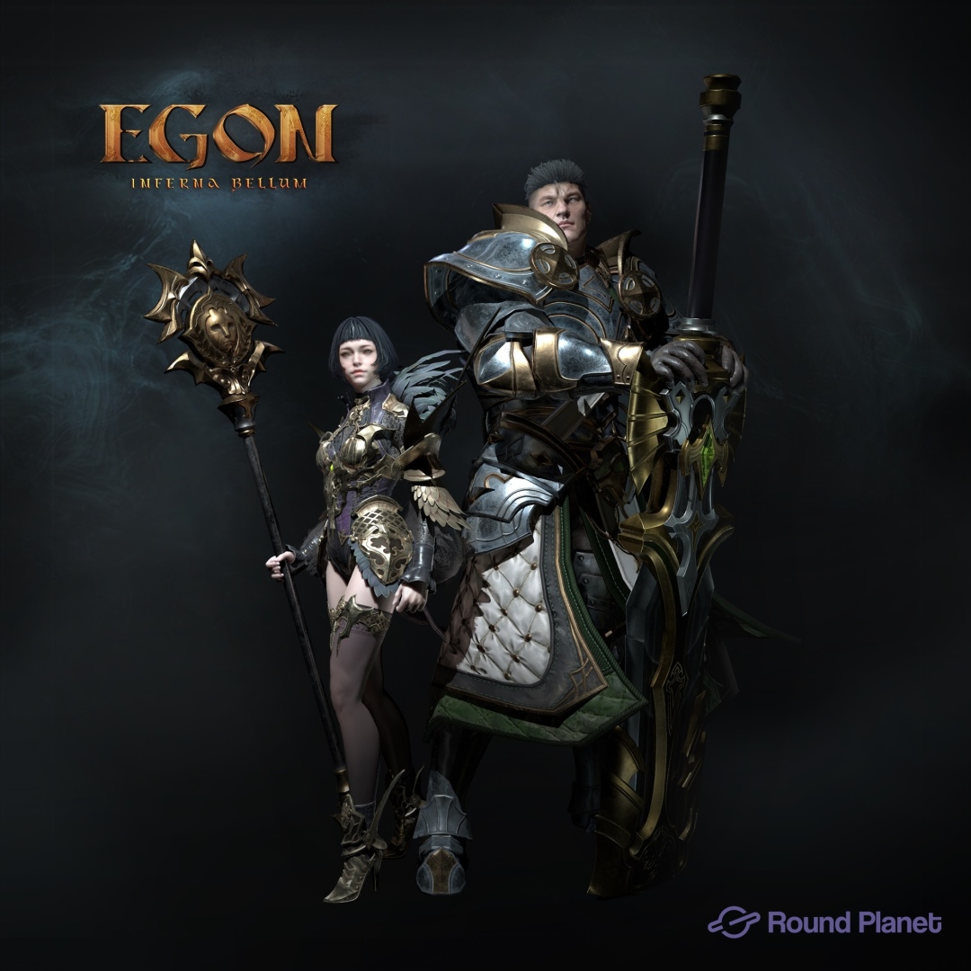 《EGON：Inferna Bellum》職業角色「戰士＆魔法師」公開主視覺美術