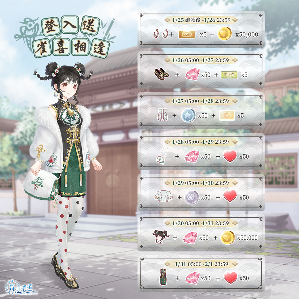 晴空薔薇重綻光華《奇迹暖暖》全新故事套裝推出！歡慶新年虎年限定套裝及舞獅套裝同步登場