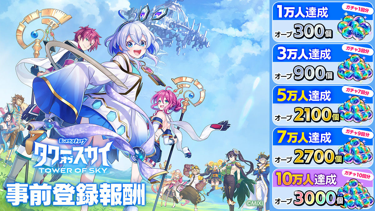 《怪物彈珠》開發商全新高塔堆疊 RPG《Tower of Sky 天空之塔》發售日決定