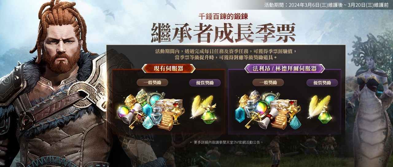 《天堂2M》全伺服器進行細劍職業更新與全職業轉換！現有、法利昂＆林德拜爾伺服器分別推出更新內容