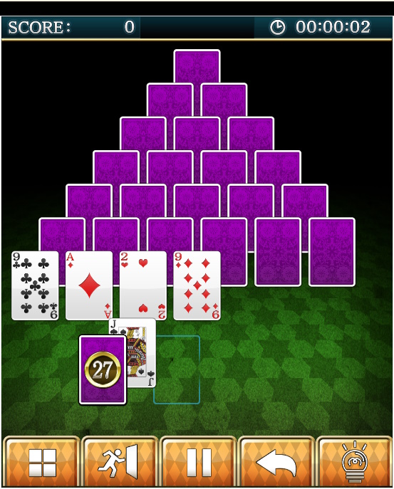 金字塔紙牌 遊戲畫面 3